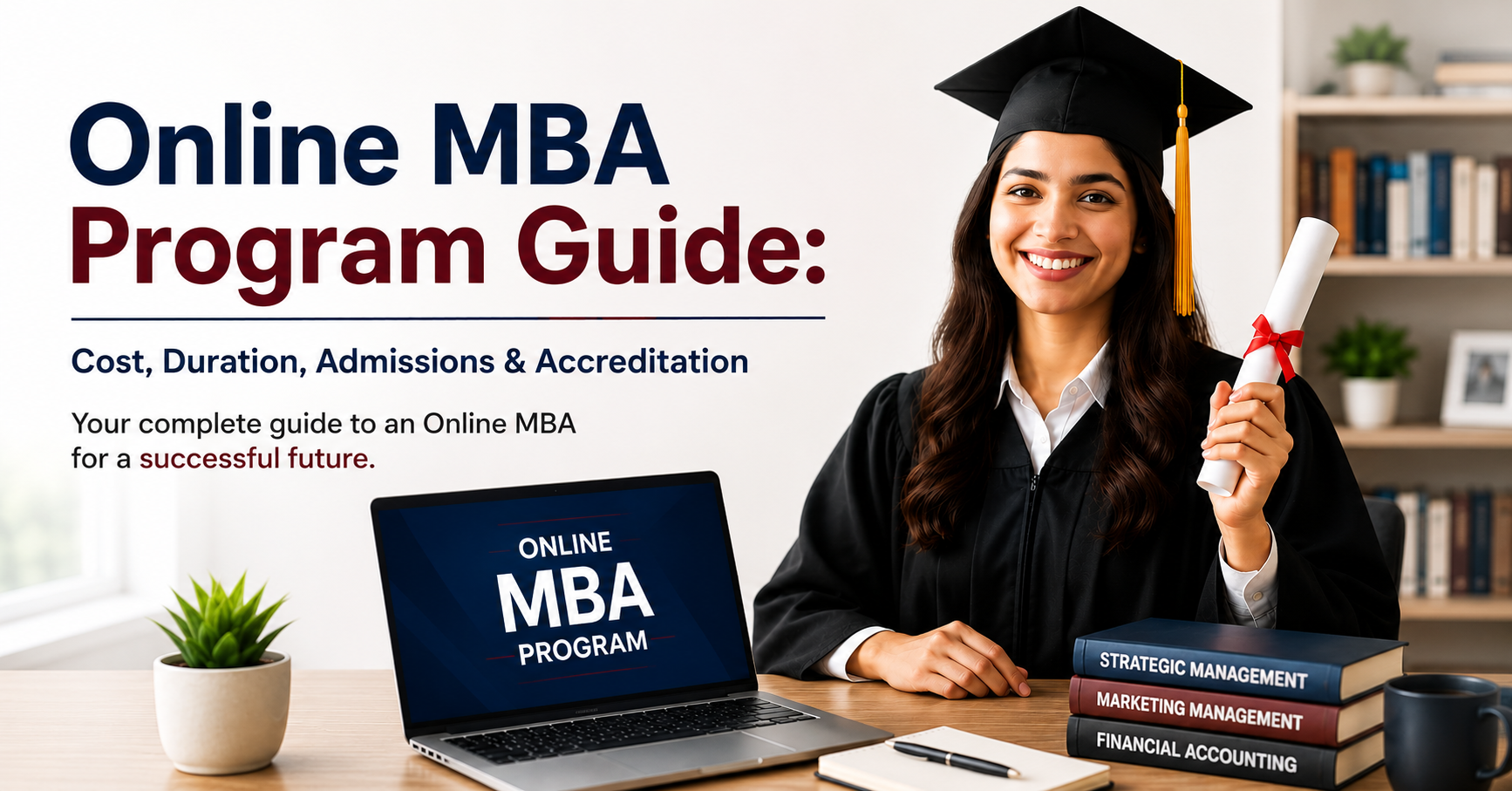 Breakdown of online MBA program cost including tuition, fees, and materials